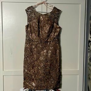 Gold Sequin Dress. Used one time for a Wedding.